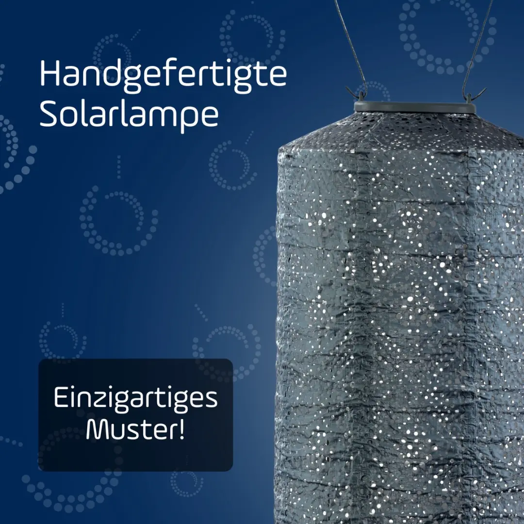 Lumiz Solar Buitenlamp Topaze Cylinder 18cm - Grijsblauw