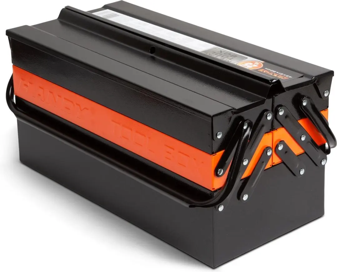 Handy Gereedschapskist Metaal - 430x210x200mm - Zwart/Oranje