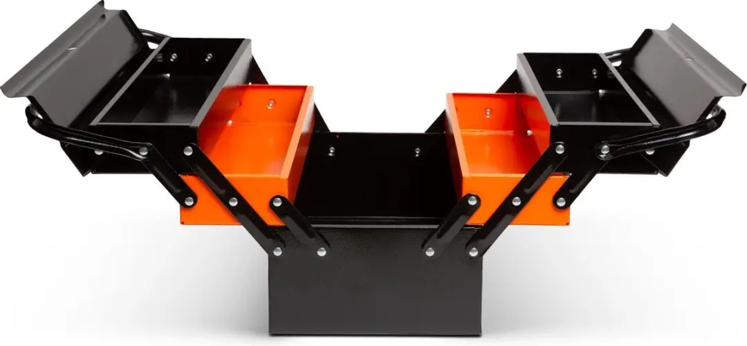 Handy Gereedschapskist Metaal - 430x210x200mm - Zwart/Oranje