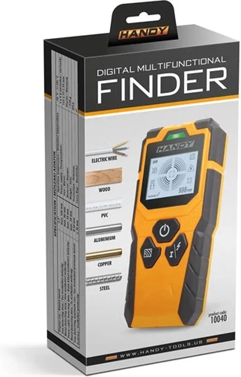 Handy 10040 Digitale Metaaldetector - 10cm Detectie - ±10mm Nauwkeurigheid