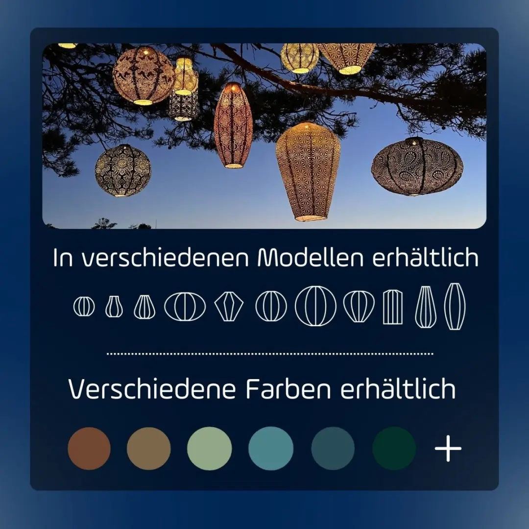 Lumiz Solar Folia Lampion 30cm - Sage Green