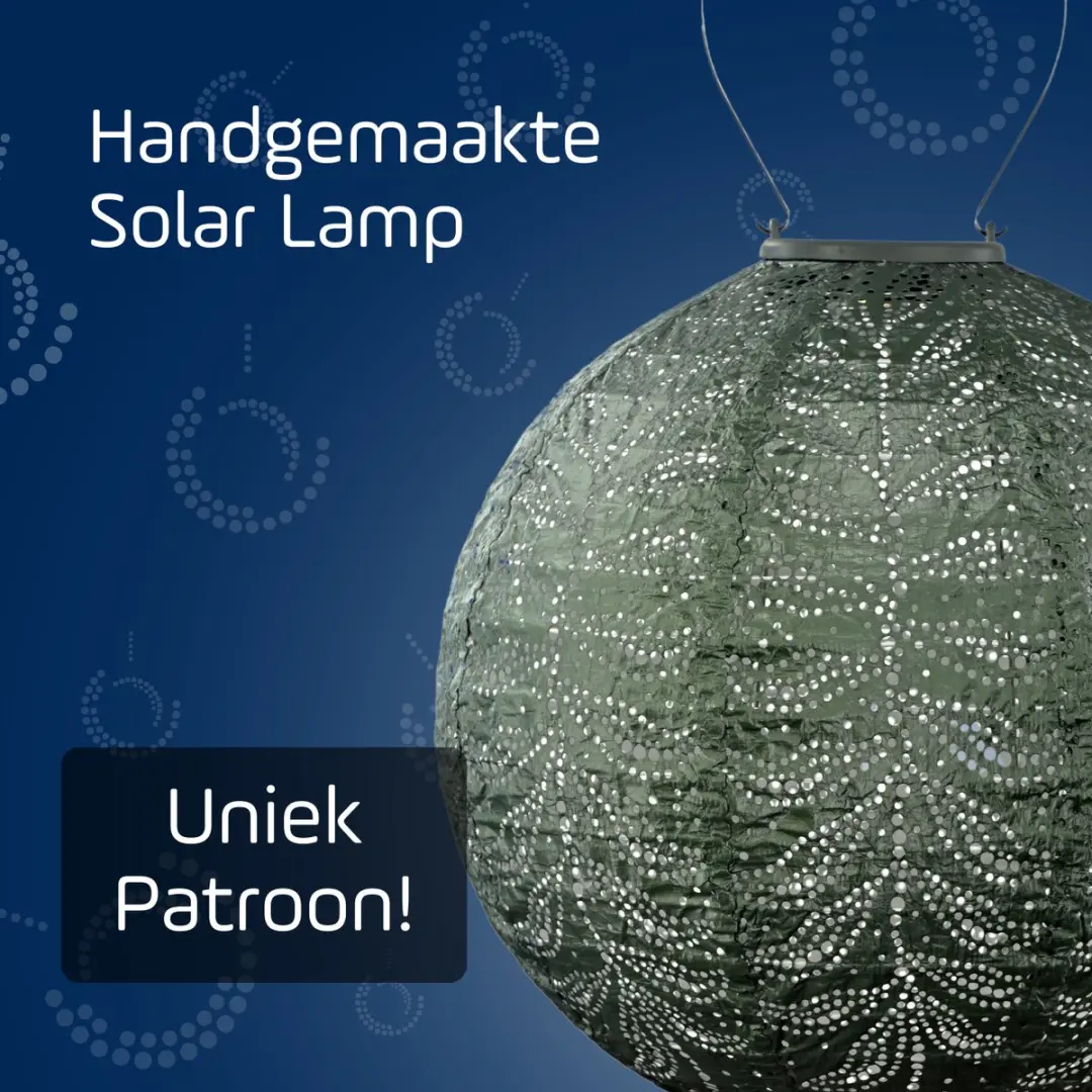 Lumiz Solar Folia Lampion 30cm - Sage Green