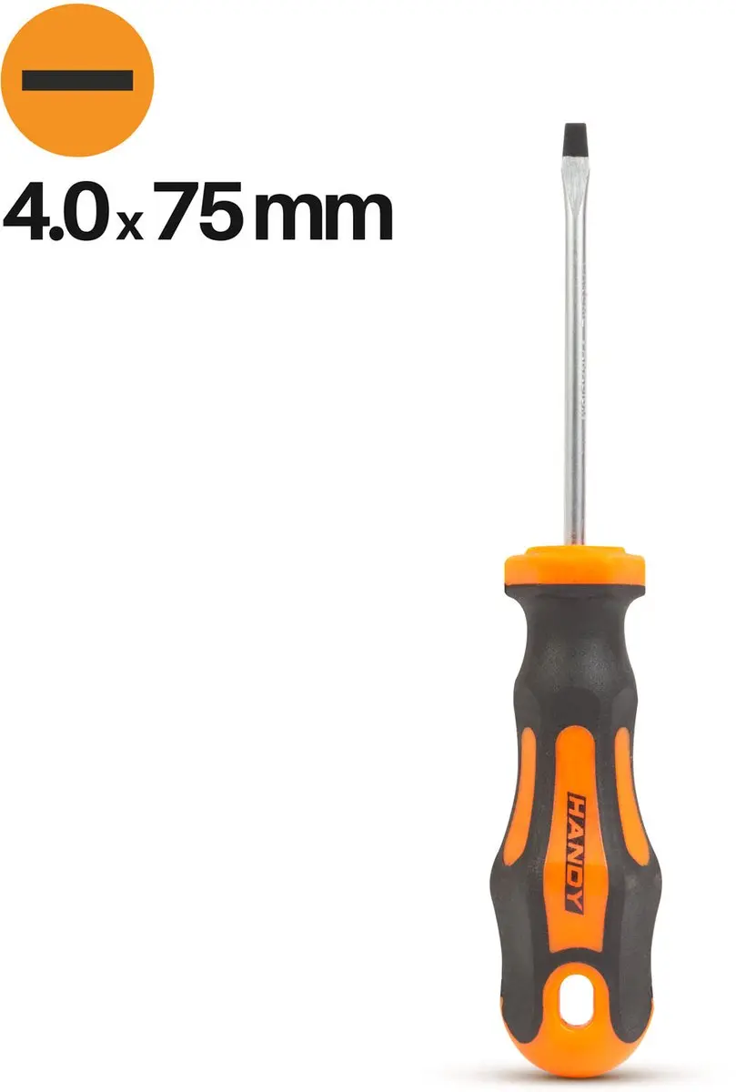 Handy Platte Schroevendraaier 4.0mm - 75mm - CV Staal