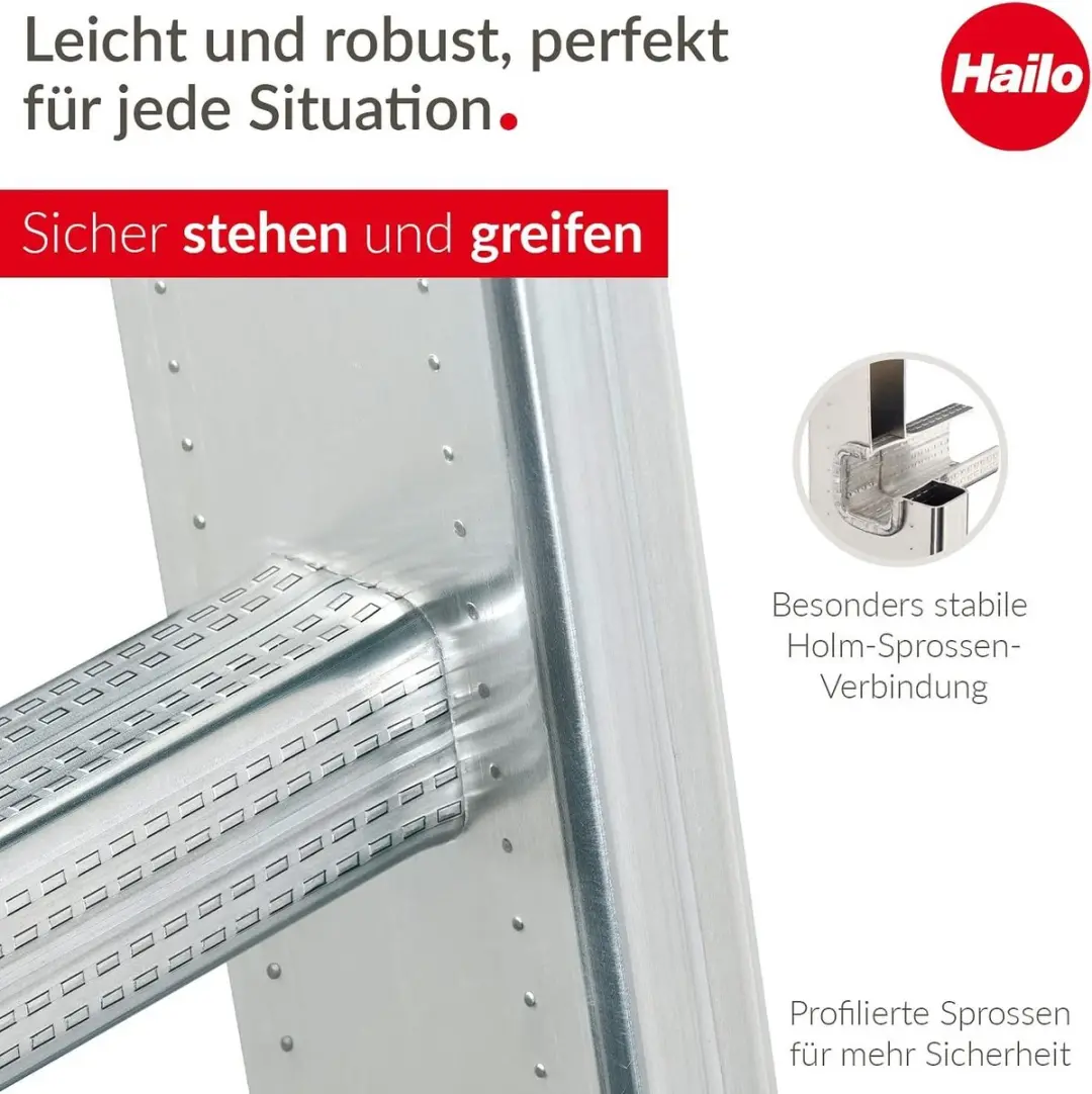 Hailo S60 ProfiStep UNO Aluminium Ladder - 9 Sporten - afbeelding 6 van 6
