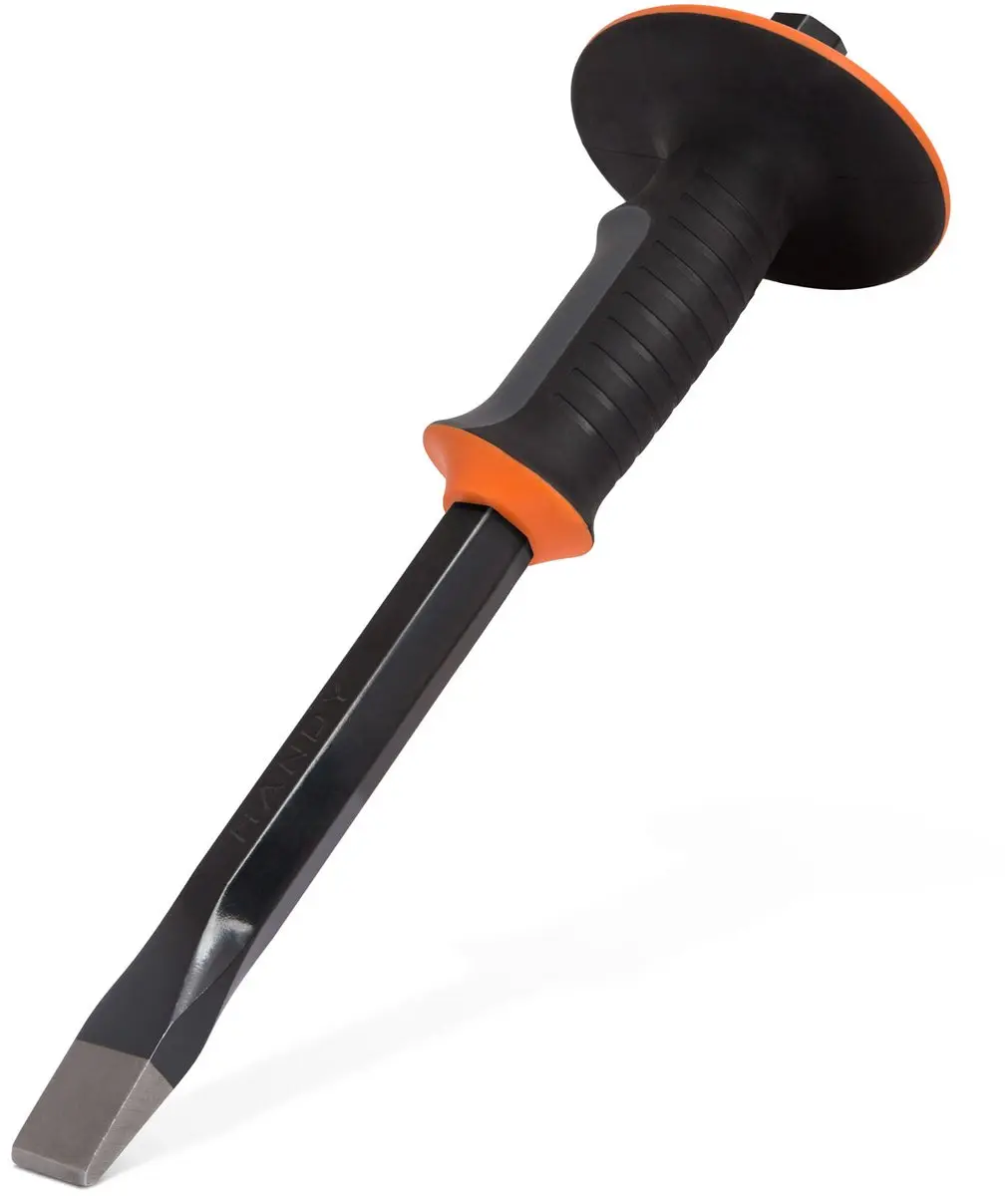 Handy Platte Beitel Steen/Beton 10619C - 300mm - 18mm - Zwart Oranje
