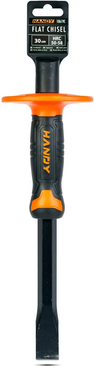 Handy Platte Beitel Steen/Beton 10619C - 300mm - 18mm - Zwart Oranje