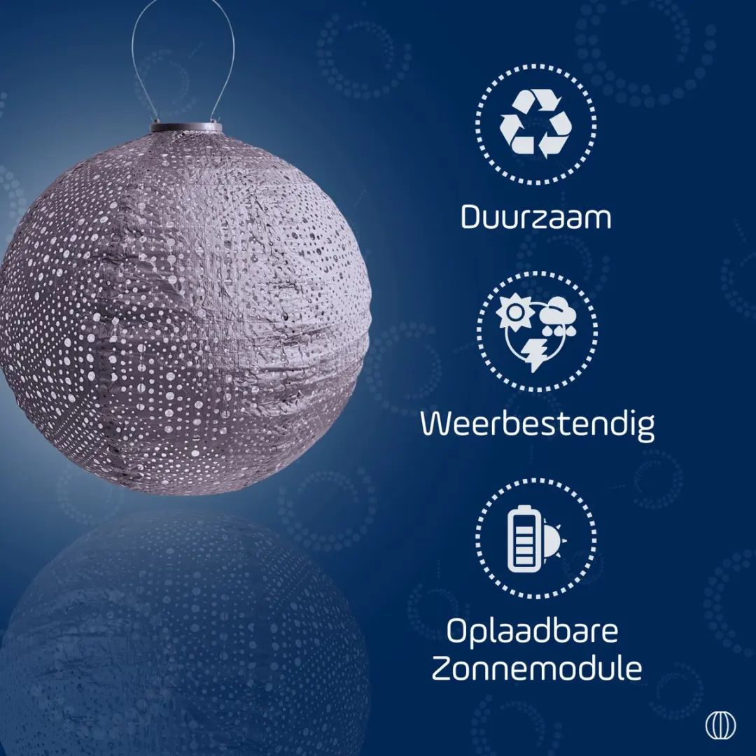 Lumiz Verso Rond Zonne Tuinverlichting 40cm - Paars