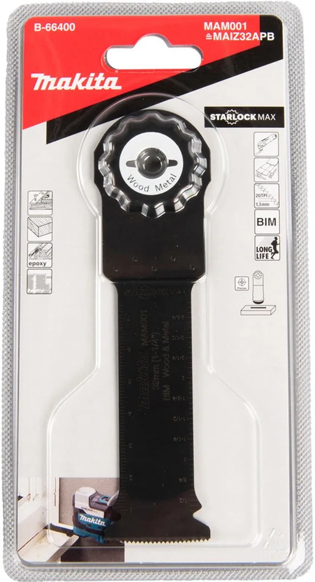 Makita Invalzaagblad B-66400 - Oscillerend Multitool - Hout - afbeelding 6 van 6
