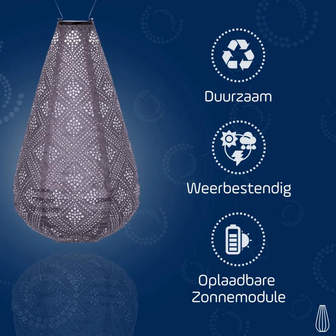 Lumiz Solar Tuinverlichting Topaze Drop 28cm - Lichtpaars