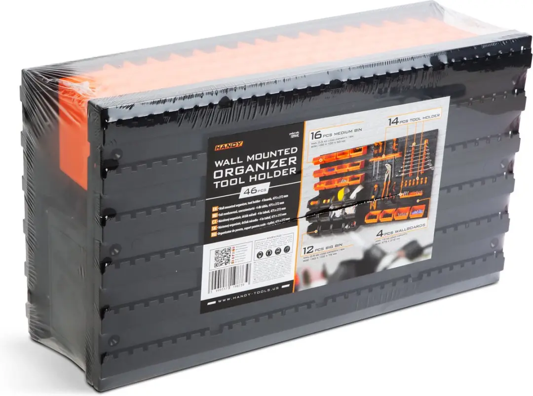 Handy Wand Gereedschapshouder 4 Panelen - 35-delig - Zwart/Oranje