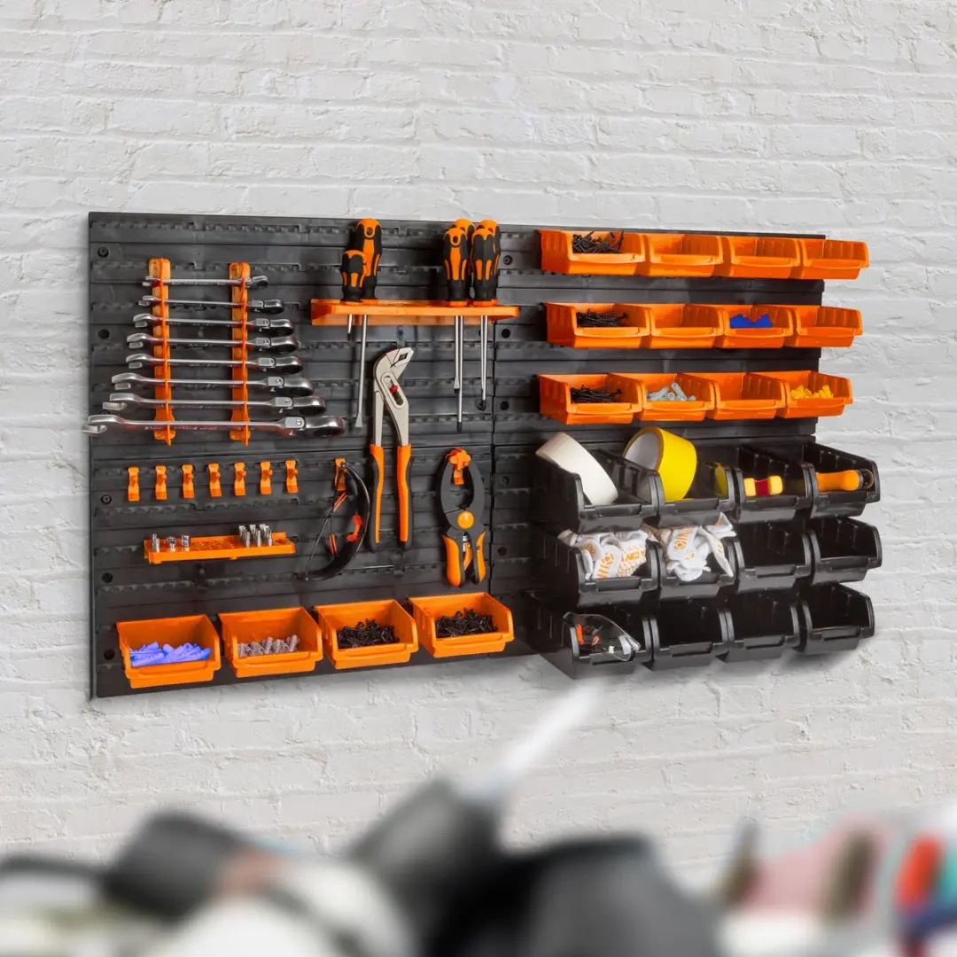 Handy Wand Gereedschapshouder 4 Panelen - 35-delig - Zwart/Oranje