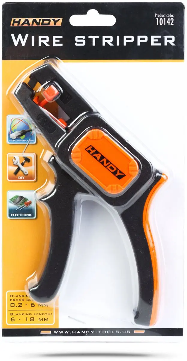 Handy Kabelstripper 0,5–4mm² - Automatisch - Oranje/Zwart