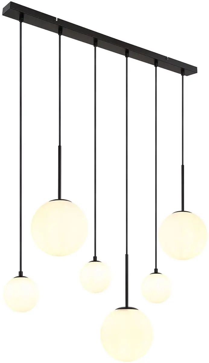 Globo Hallie Hanglamp E27 - 6 Lichtpunten - Wit