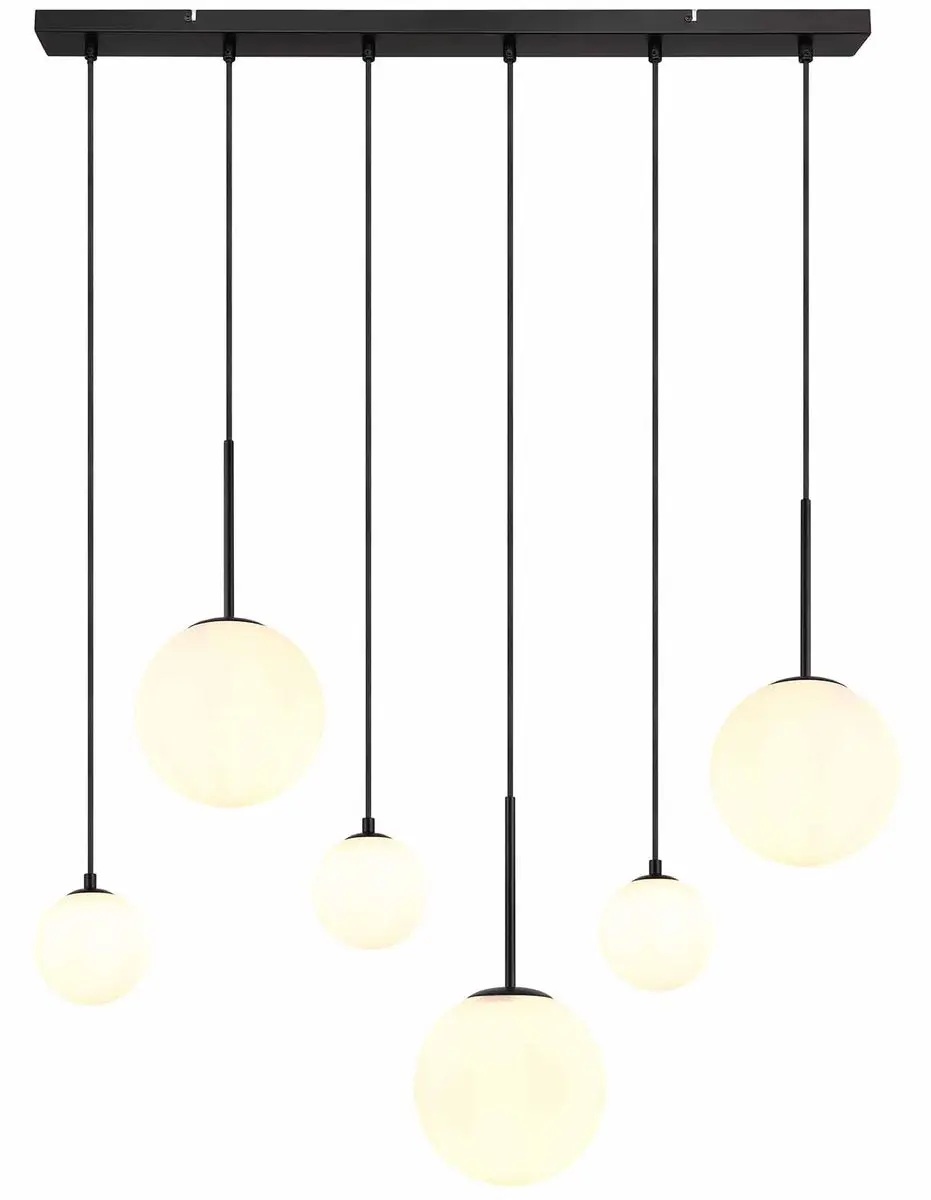 Globo Hallie Hanglamp E27 - 6 Lichtpunten - Wit