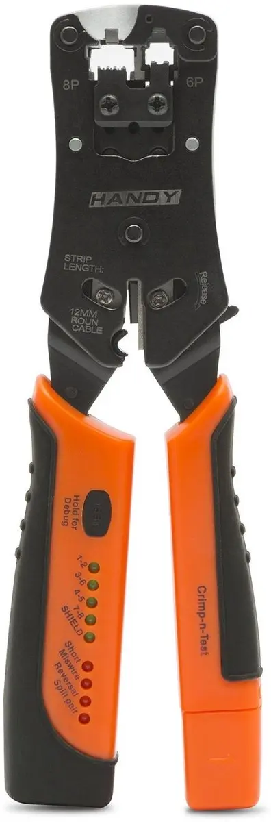 Handy 4-in-1 Krimptang met Kabeltester