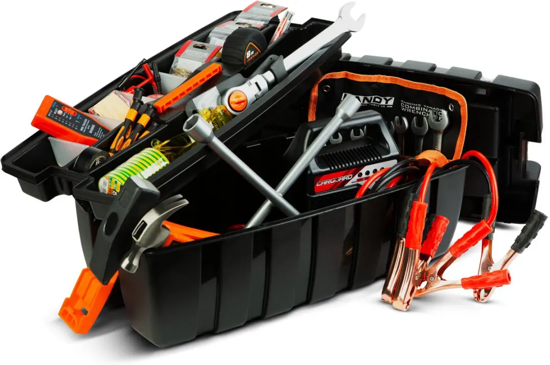 Handy Gereedschapskoffer 11010D - 55x27x23cm - Zwart/Oranje