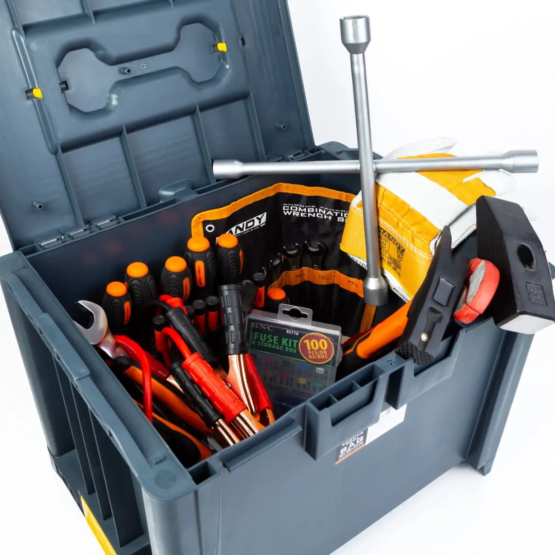 Handy 10982C Gereedschapskoffer L - 468x338x375mm - Geel/Grijs