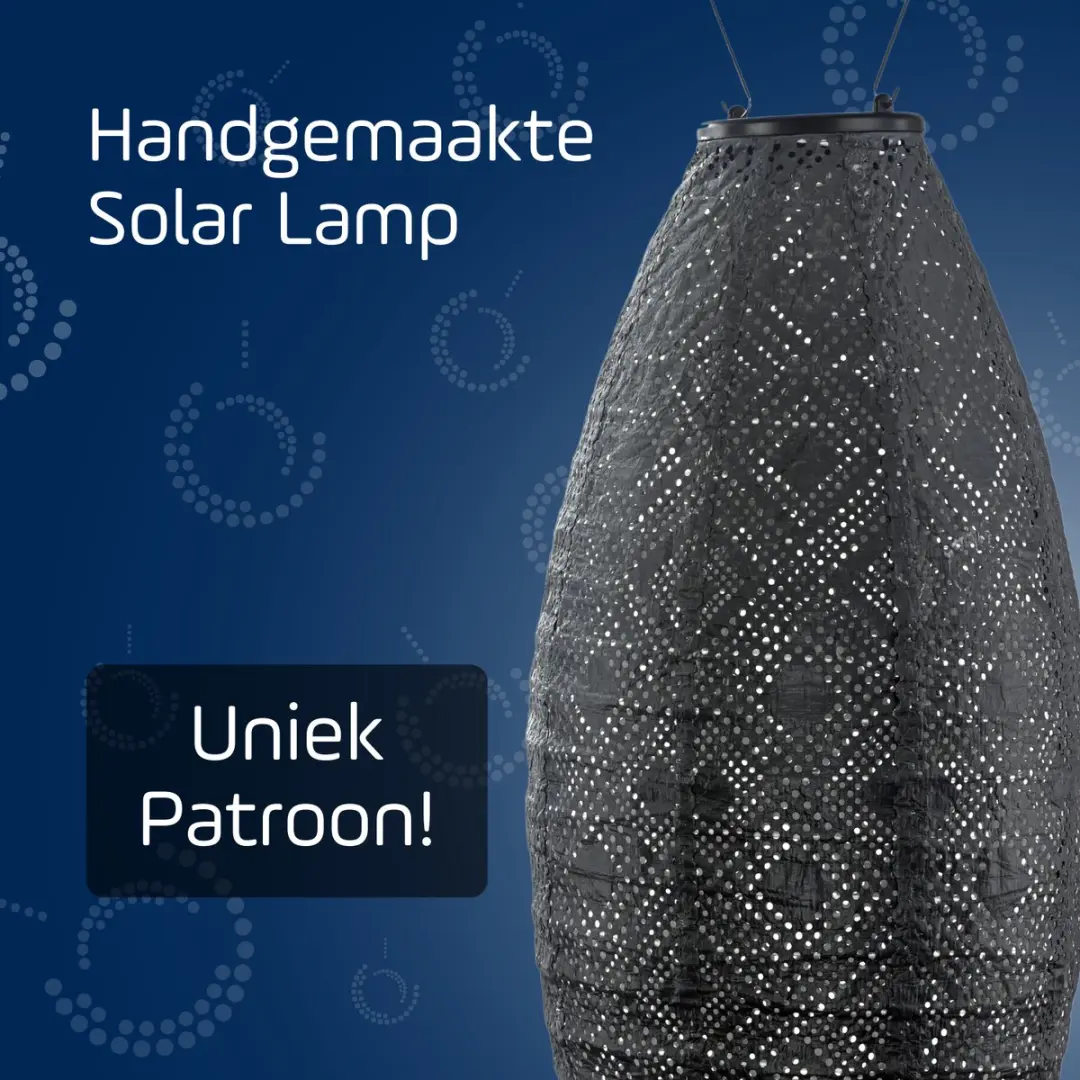 Lumiz Solar Tuinverlichting Mosaic Long Oval 20cm - Donker Grijs