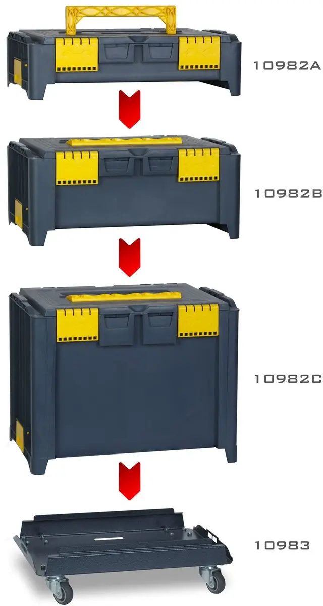 Handy Gereedschapskoffer 10982B - 468x338x215mm - Grijs/Geel