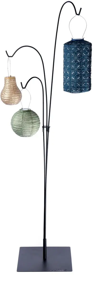 Lumiz Terras Standaard Zonne Hanglamp - 192cm - Zwart Metaal
