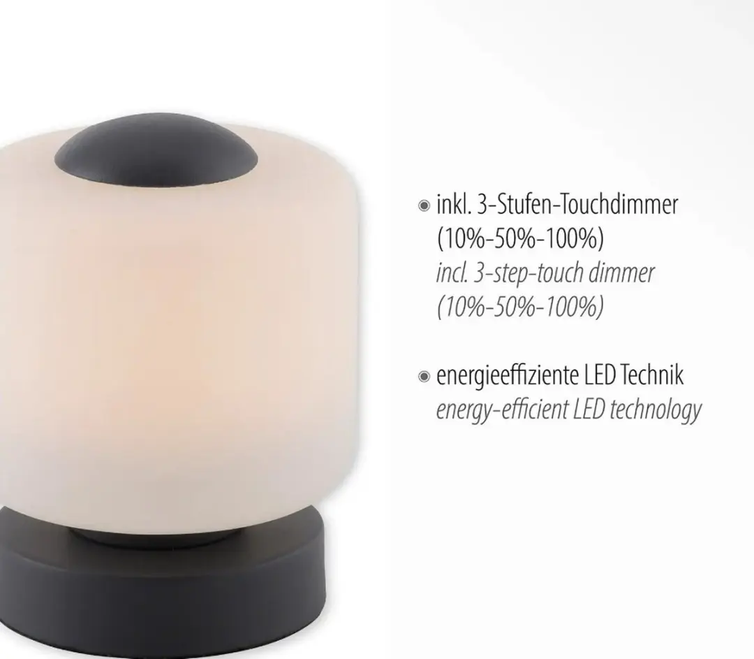 Paul Neuhaus Bota Tafellamp 5W - Antraciet
