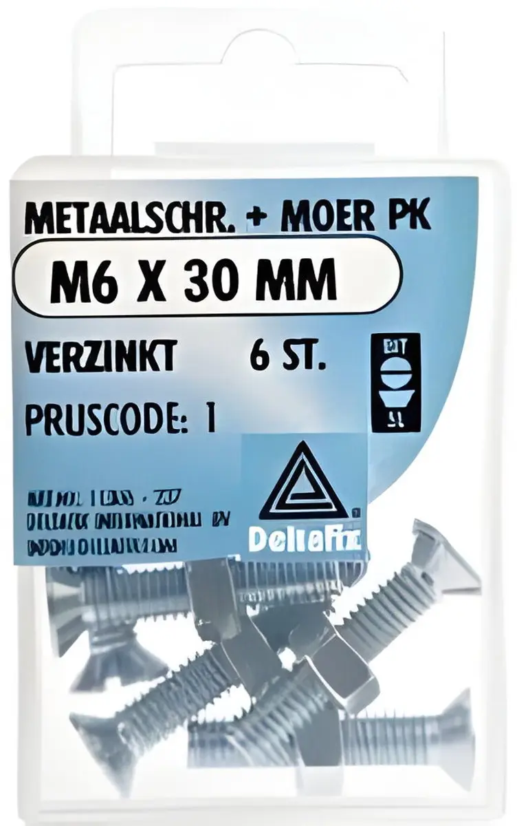METAALSCHR. + MOER PK m6 x 30mm