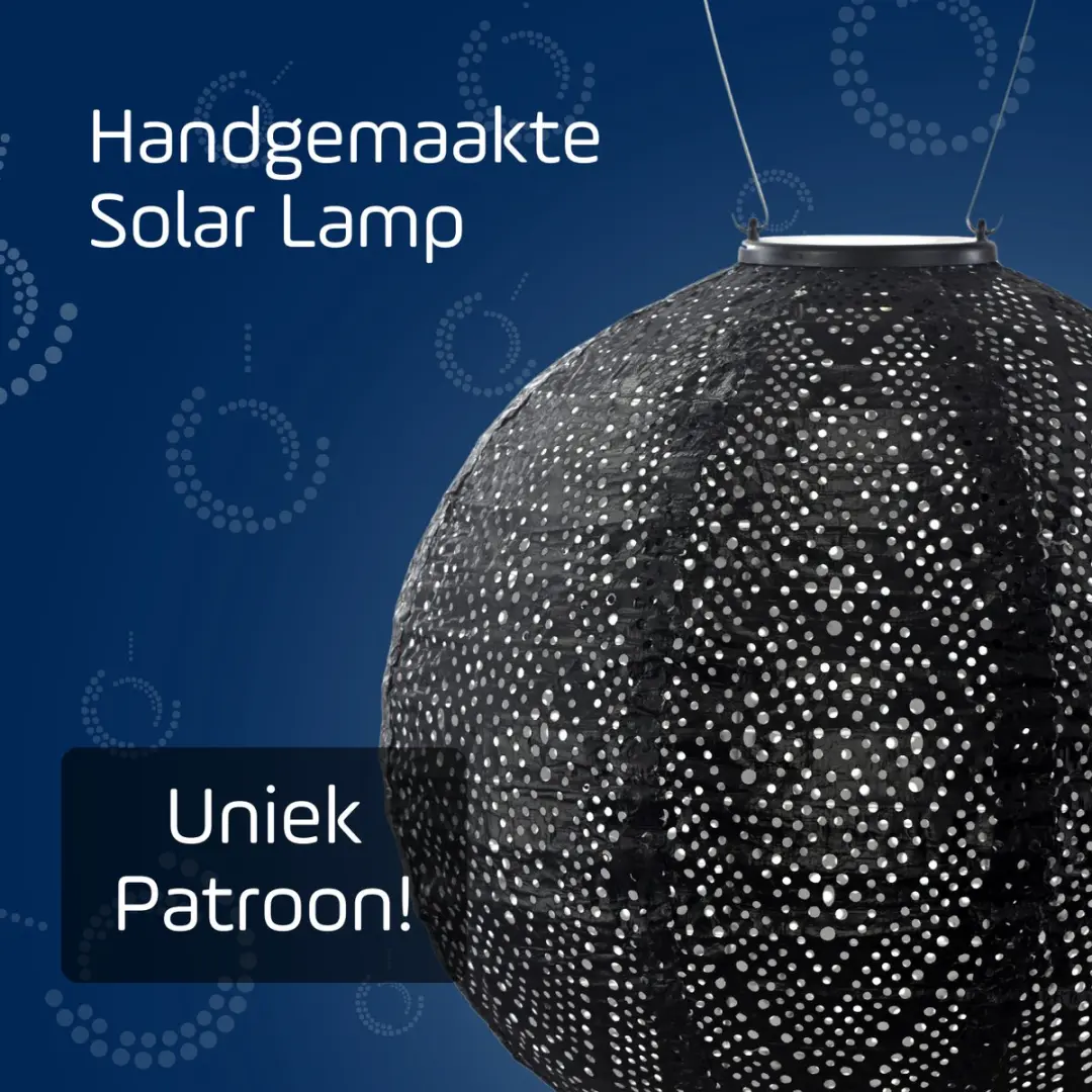 Lumiz Ikat Zonne Tuinverlichting 30cm - Zwart