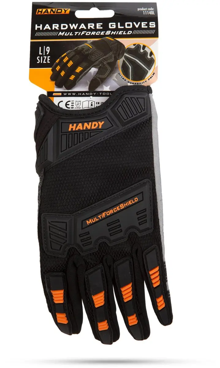 Handy Werkhandschoenen L - PVC Palm Impactbescherming Touchscreen - Meerkleurig