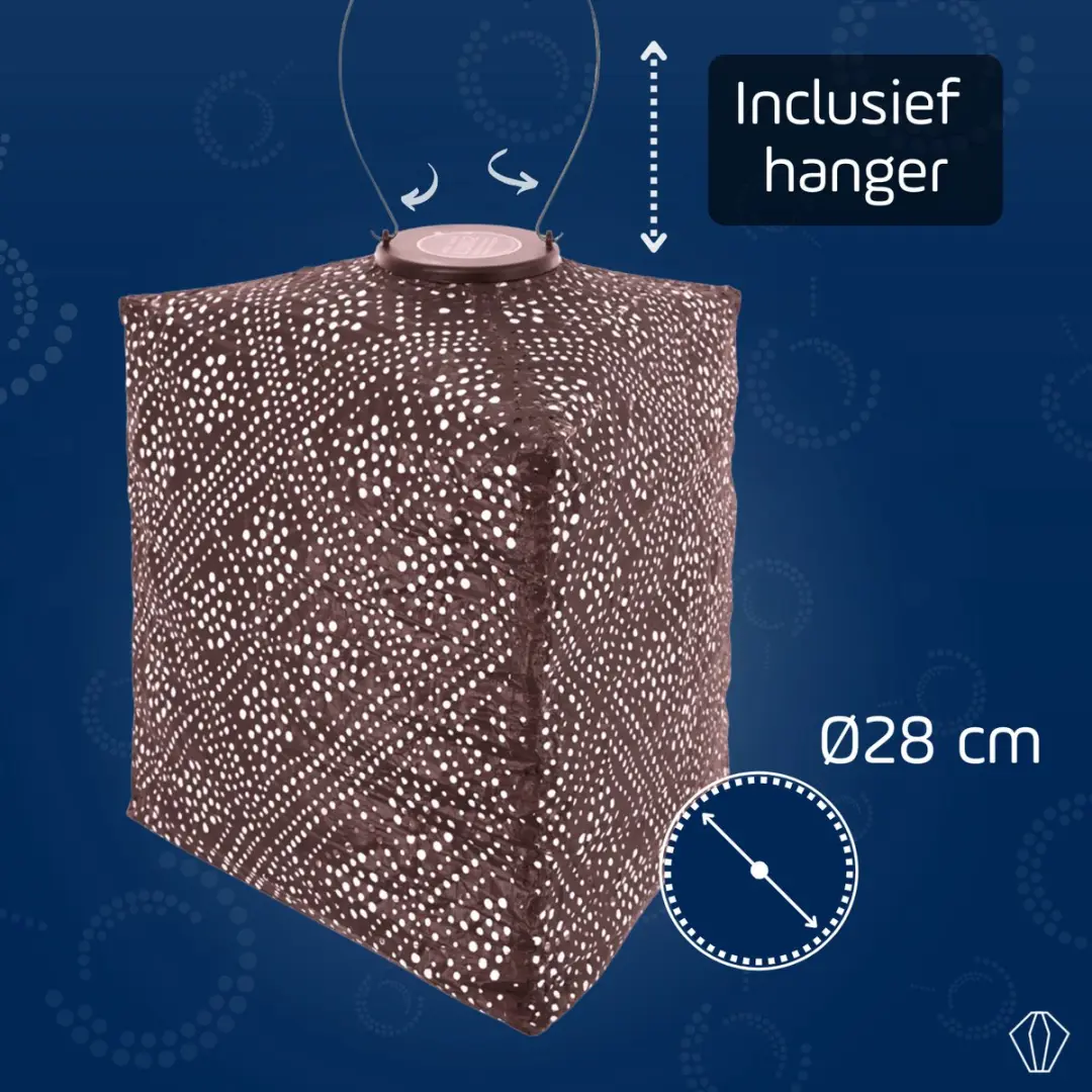 Lumiz Topaze Triangle Zonne Tuinverlichting - 28cm - Donkerpaars - afbeelding 6 van 6
