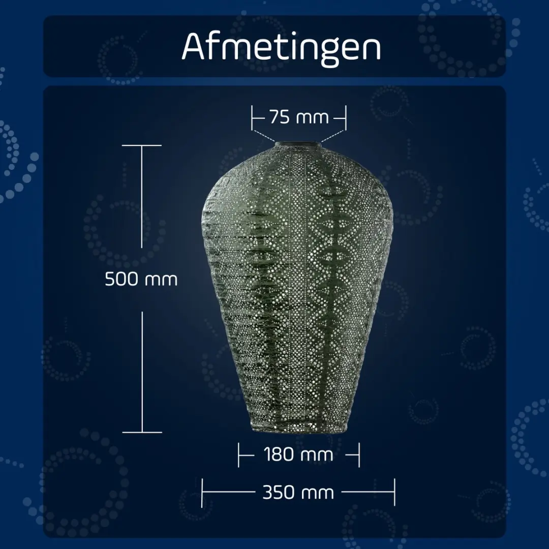 Lumiz Solar Tuinverlichting Lace Balloon XL - 0.1W - Sage Green - afbeelding 6 van 6