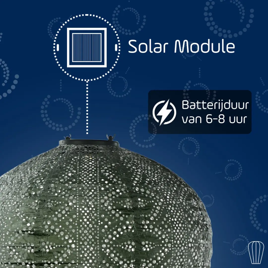 Lumiz Solar Tuinverlichting Lace Balloon XL - 0.1W - Sage Green