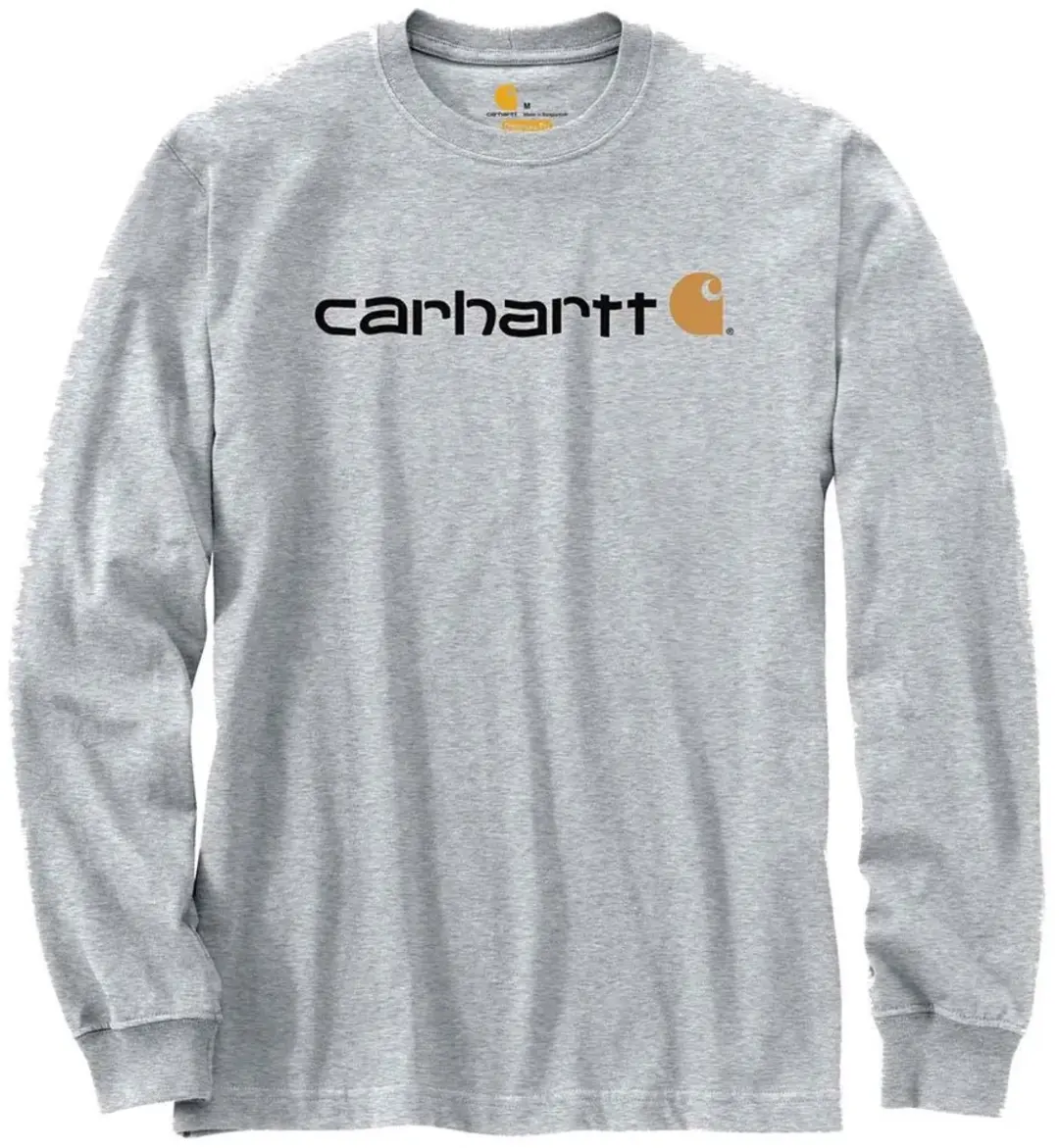 Carhartt Core Logo T-Shirt L/S - Heather Grey - XXL
