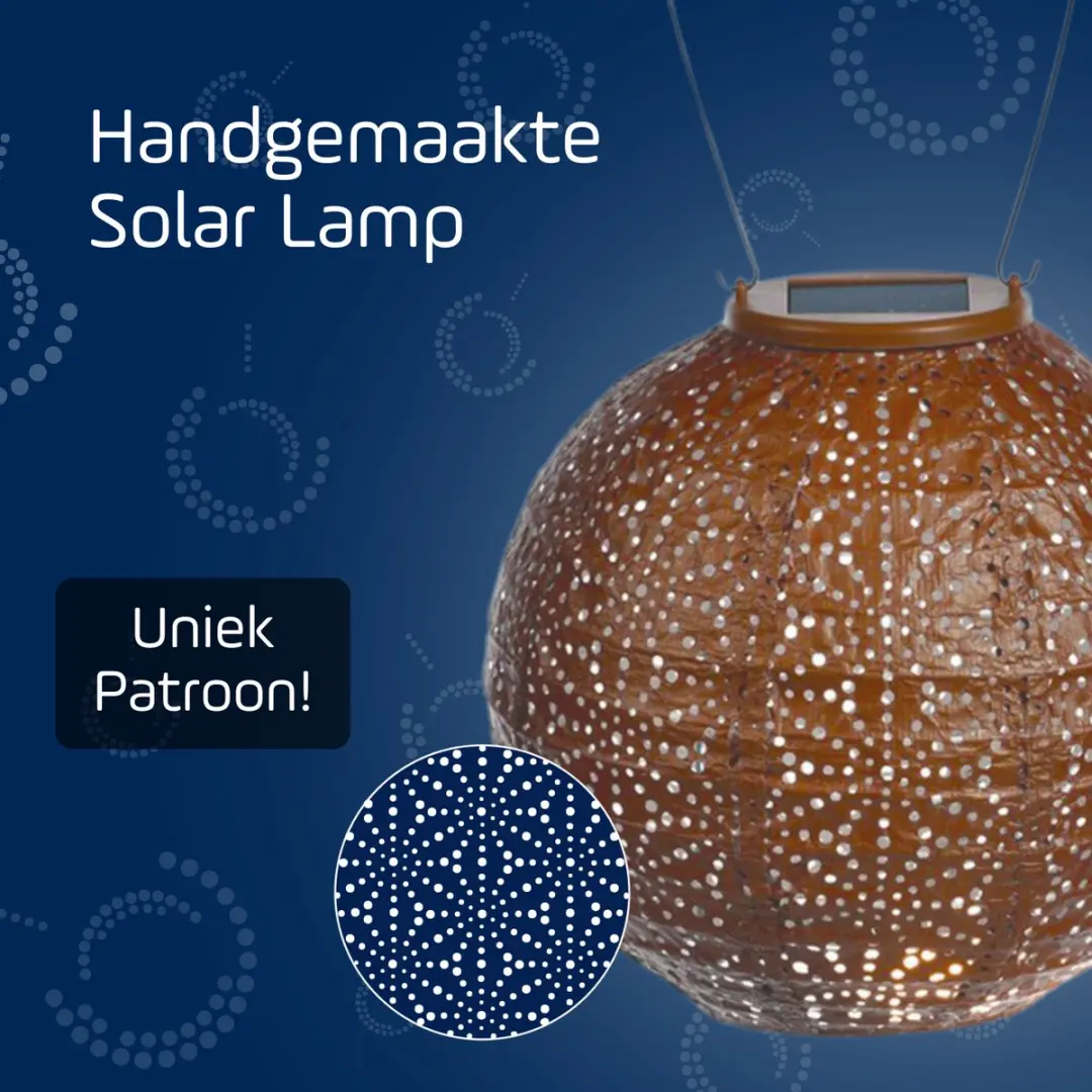 Lumiz Sashiko Zonne Tuinverlichting 20cm - Koper