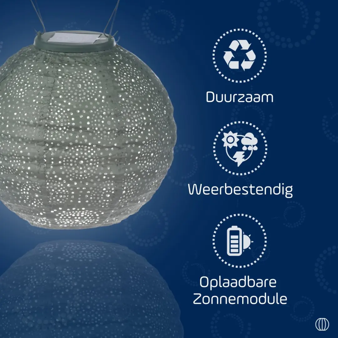 Lumiz Zonne Tuinverlichting Rond 20cm - Lichtgroen