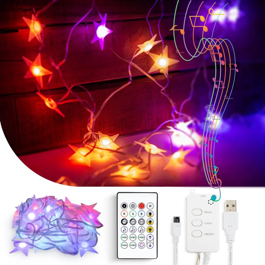Handy RGBIC Sterren Lichtsnoer 5m