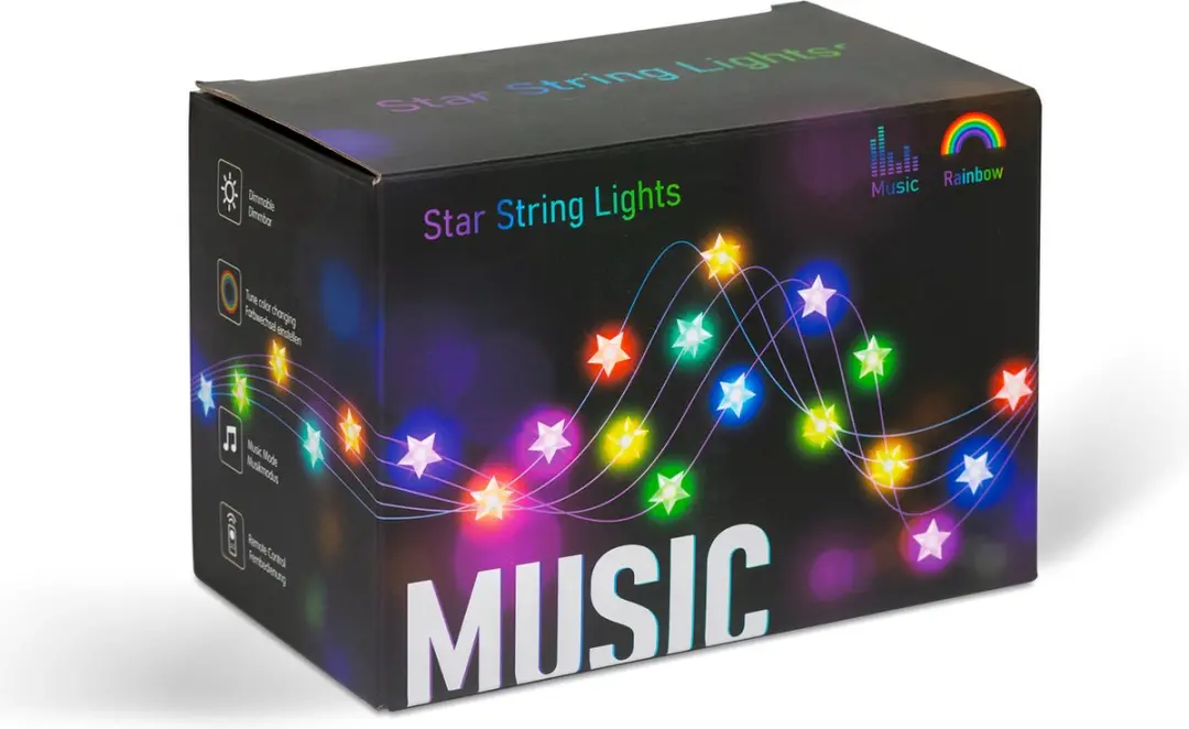 Handy RGBIC Sterren Lichtsnoer 5m - 25 Lichtpunten - USB