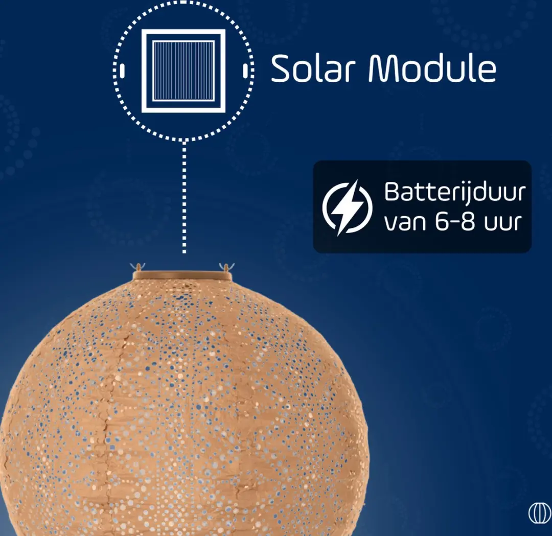 Lumiz Solar Tuinverlichting Lace Rond 30cm - Abrikoos