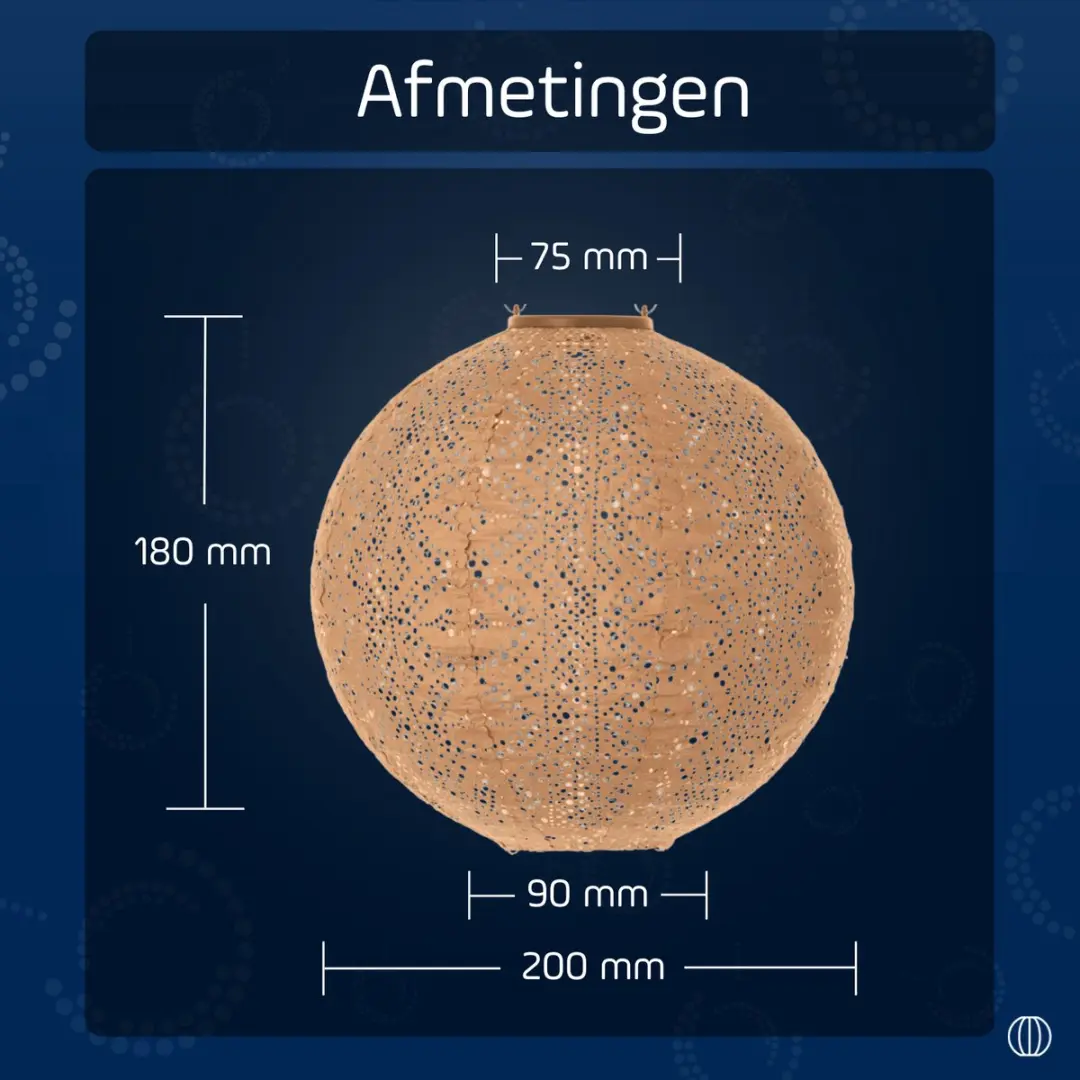 Lumiz Solar Tuinverlichting Lace Rond 30cm - Abrikoos - afbeelding 6 van 6