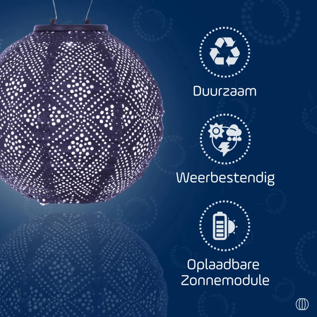 Lumiz Solar Tuinverlichting Topaze Rond 20cm - Blauw/Paars