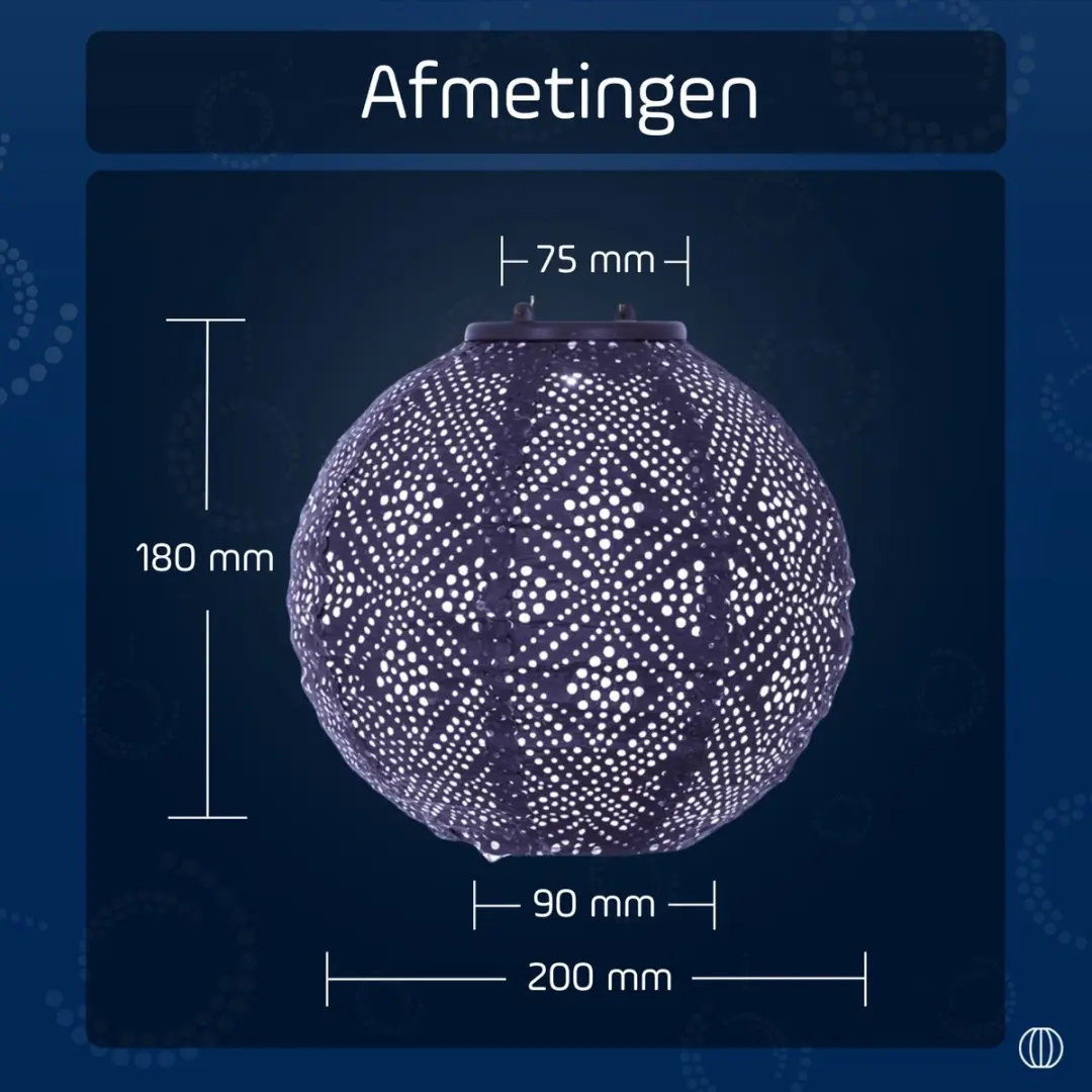 Lumiz Solar Tuinverlichting Topaze Rond 20cm - Blauw/Paars - afbeelding 6 van 6