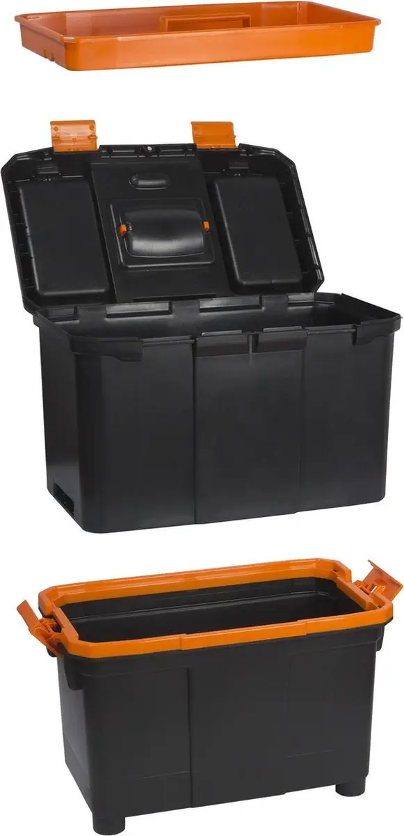 Handy Gereedschapskoffer 10932 Leeg - Zwart/Oranje
