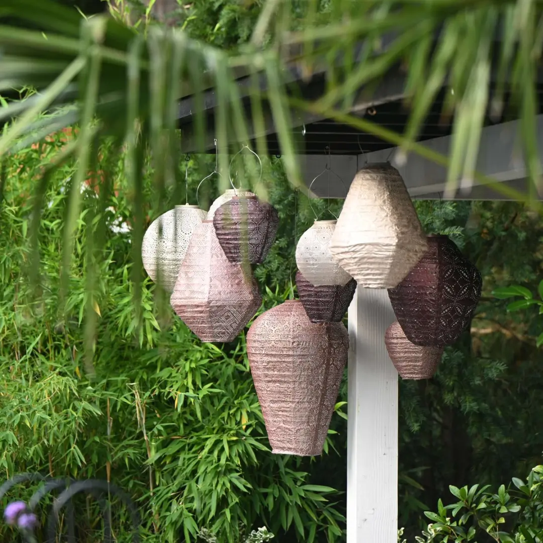 Lumiz Tuinlamp Zonne-energie Kop Lipe Set - 3 Stuks - Softblush/Goud