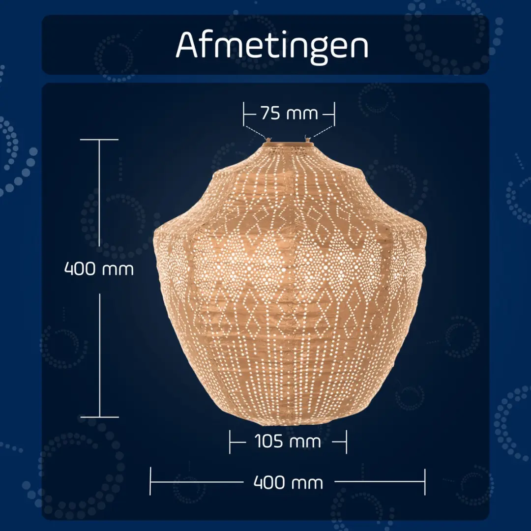Lumiz Funale Crown Zonne Tuinverlichting 40cm - Abrikoos