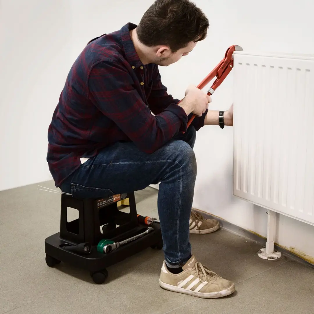 Handy Verrijdbare Werkstoel Zwart - 150 kg
