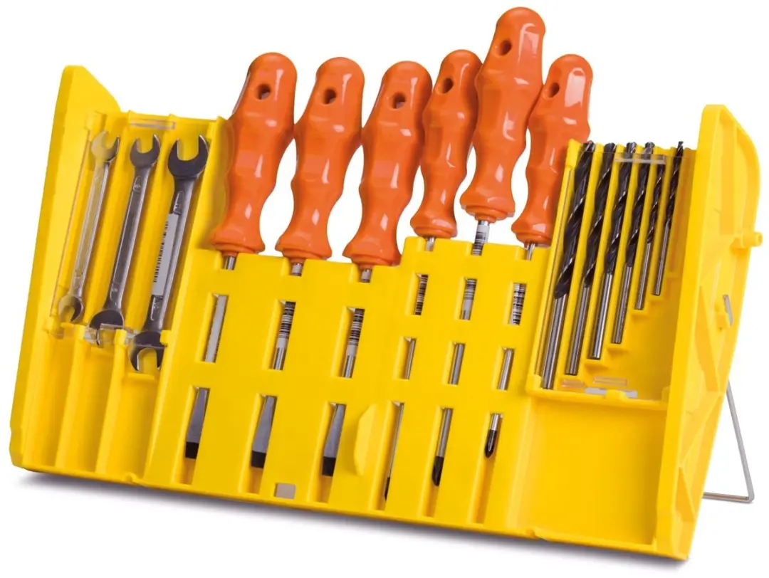 Handy Kunststof Gereedschapskoffer 10946A - 38x22x27cm - Geel/Zwart/Oranje
