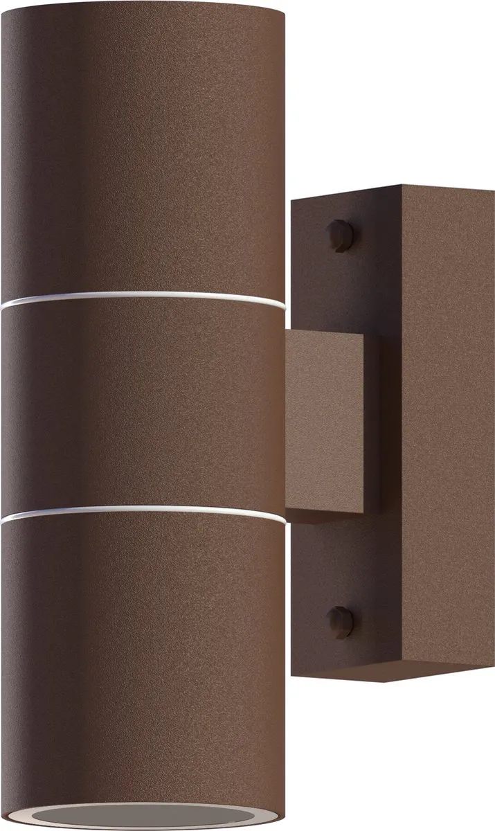 Calex Wandlamp Turin 2x GU10 IP54 Roest - Binnen/Buiten