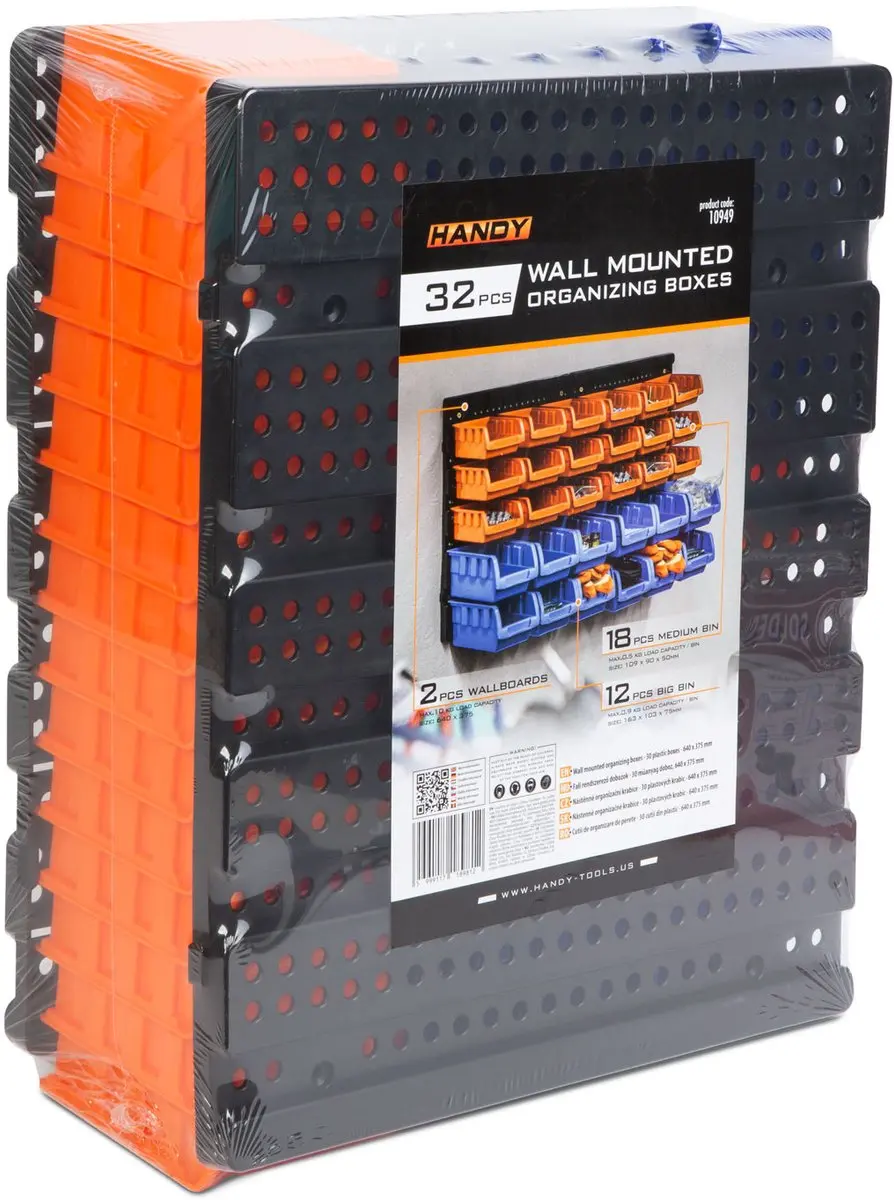 Handy Wandgemonteerde Sorteerdoos Set 10949 - 30 Bakjes - 18 Klein/12 Groot