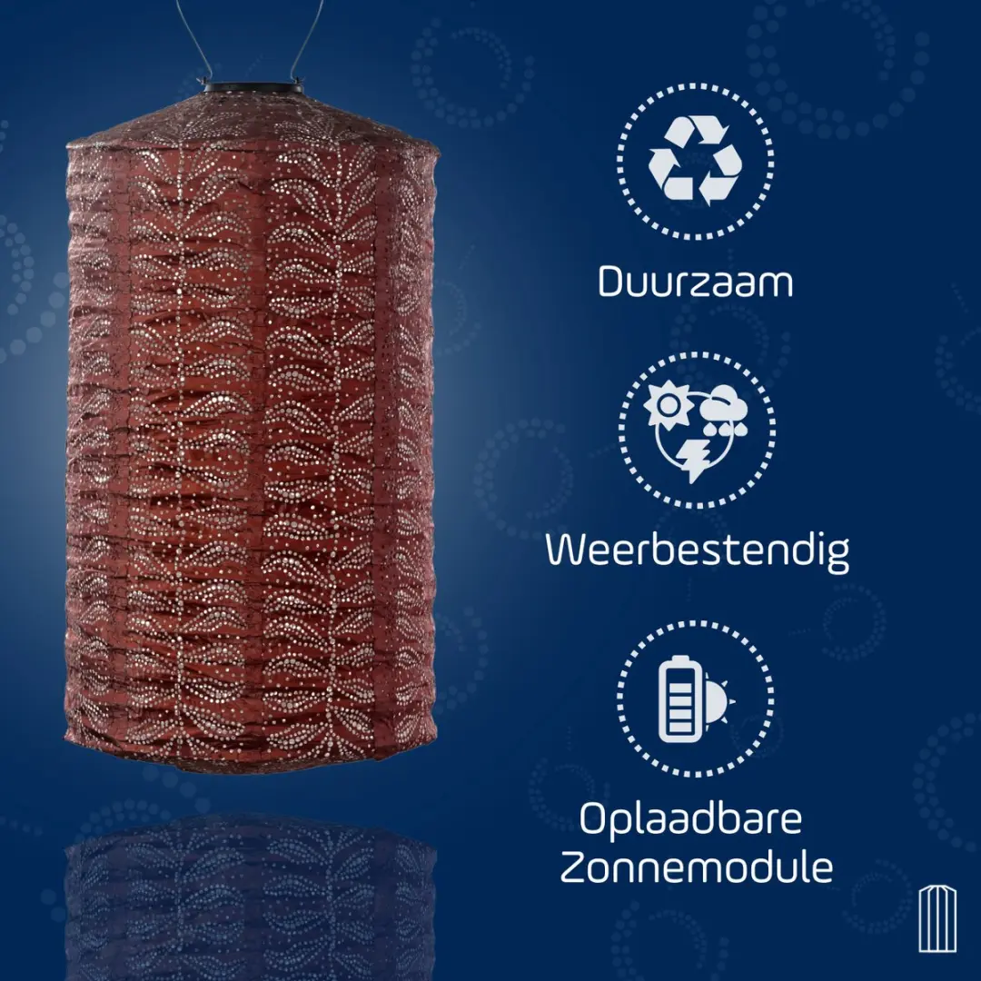Lumiz Solar Tuinverlichting Folia Cylinder 28cm - Koper