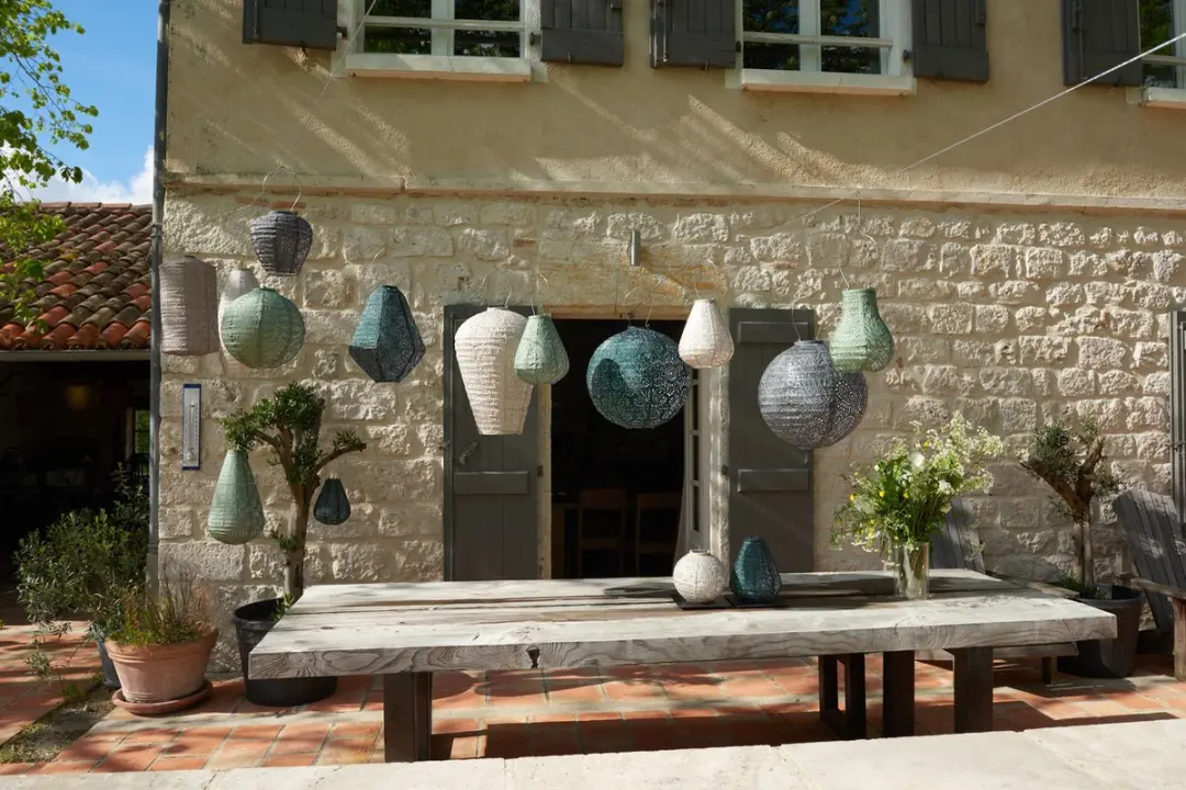 Lumiz Solar Buitenlampionnen Monach Set - 2 Stuks - Koper/Zwart