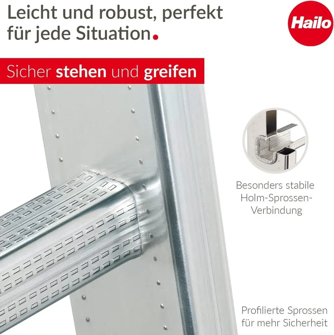 Hailo S60 ProfiStep UNO Aluminium Ladder 6 Sporten - afbeelding 6 van 6